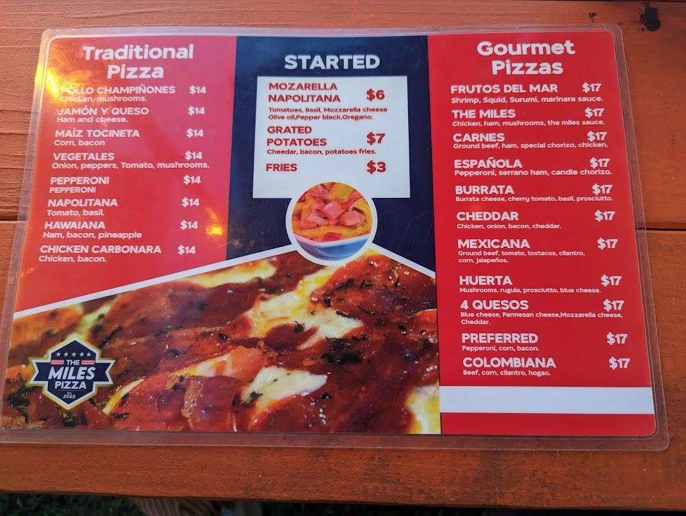 The Miles Pizza Menu image 3