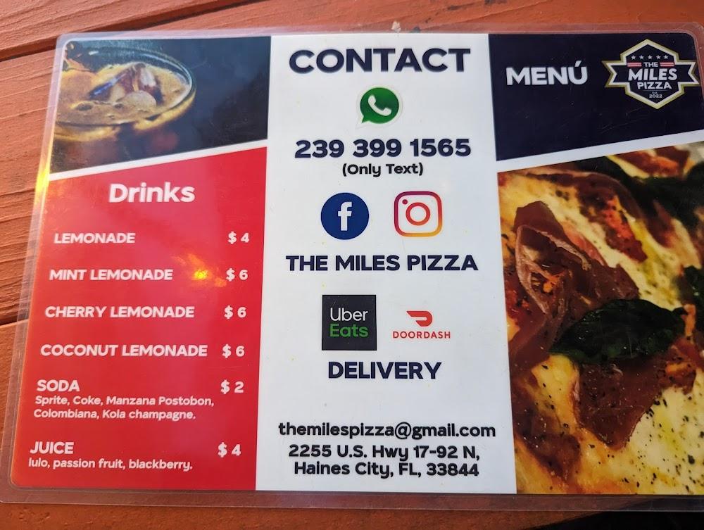 The Miles Pizza Menu image 4